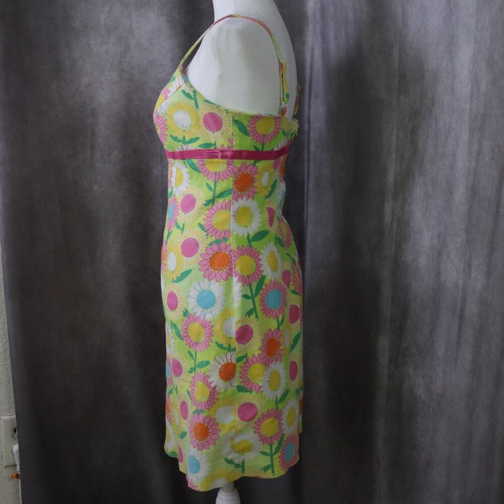 VTG Lilly Pulitzer Dress Womens 2 Multicolor Floral Spaghetti Straps Preppy - Picture 3 of 12